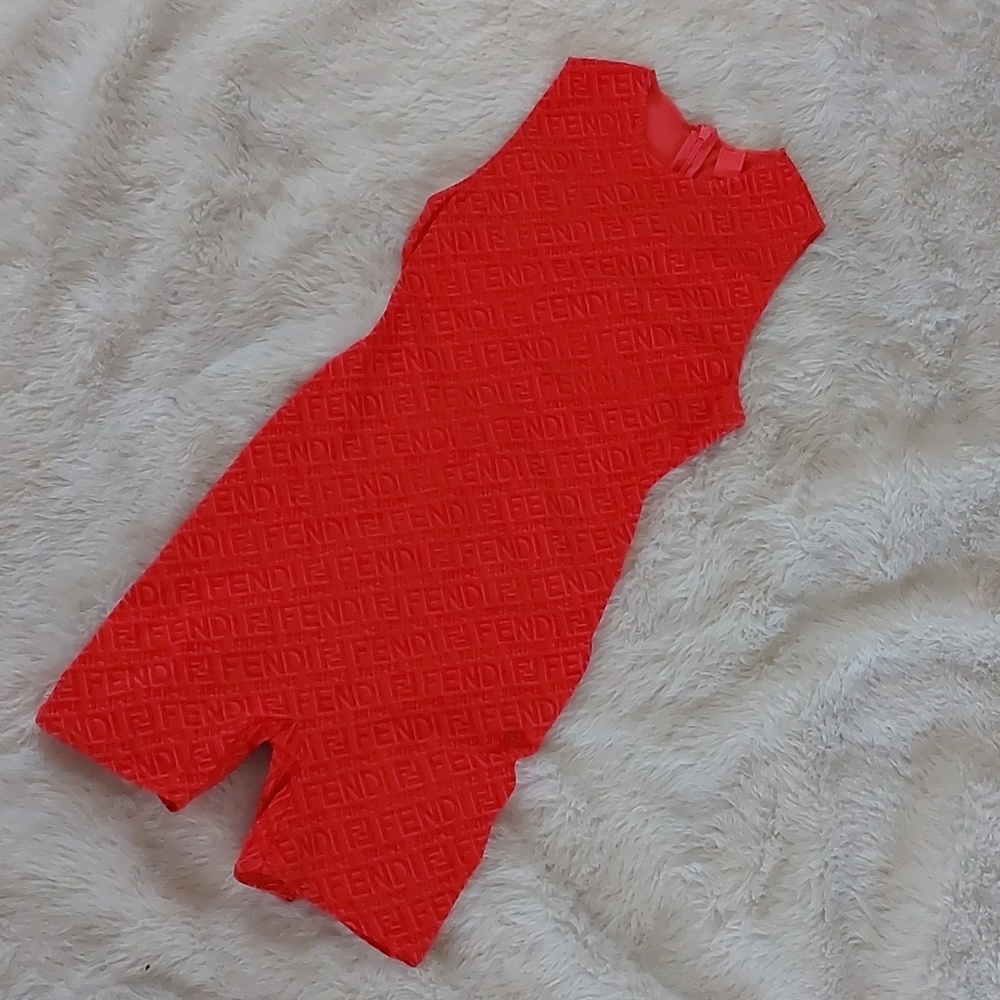 SKIMS FENDI Orange Sleeveless Jumpsuit - Picture 8 of 8
